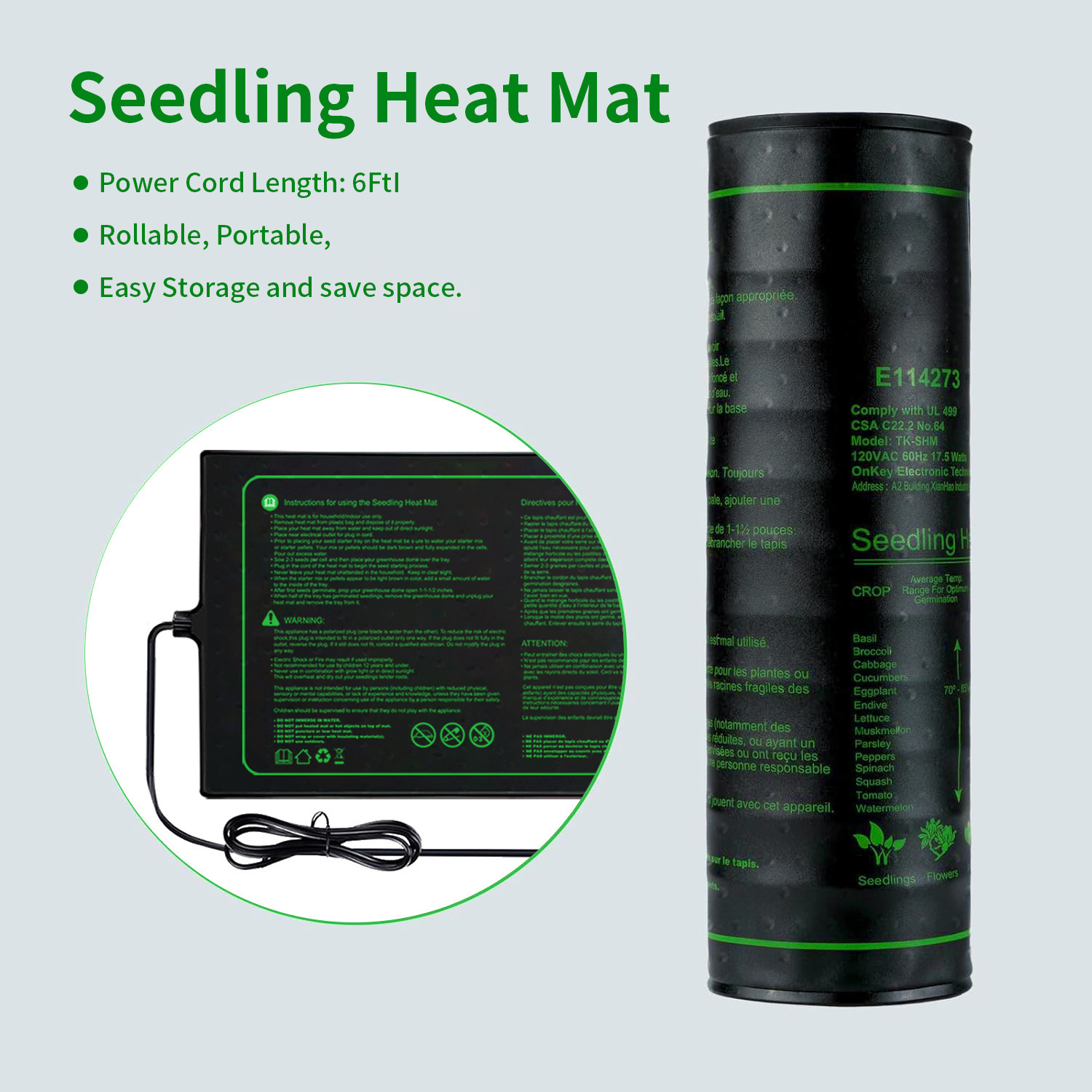 Tappetino riscaldante per pian - Seedling Heat Mat recensione e prezzo